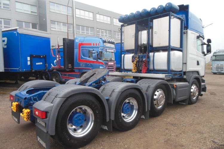SCANIA 16 R 580, V8, 8X4, 164.000 KG, TO