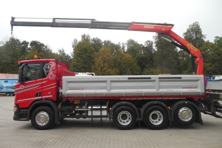 SCANIA R580, 8x4, Sklápěč S2, Palfinger PK19