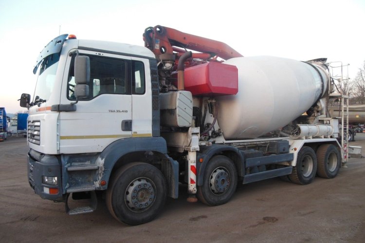 MAN TGA 35.410, 8X4, MIX + PUMPA 24M