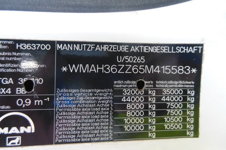 MAN TGA 35.410, 8X4, MIX + PUMPA 24M