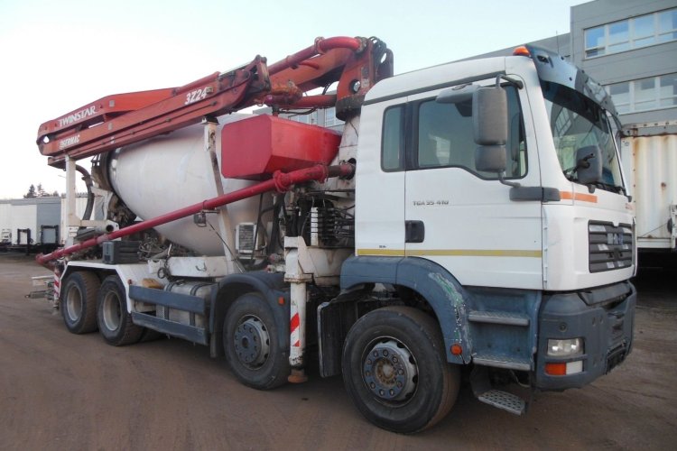 MAN TGA 35.410, 8X4, MIX + PUMPA 24M