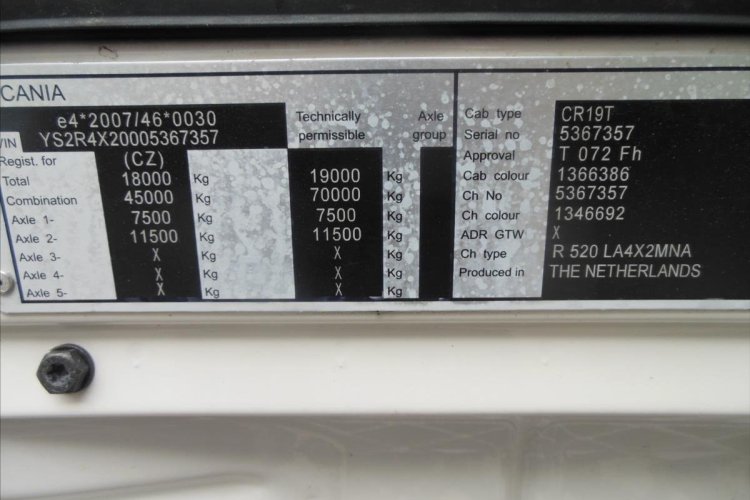 SCANIA R520, V8, Retarder