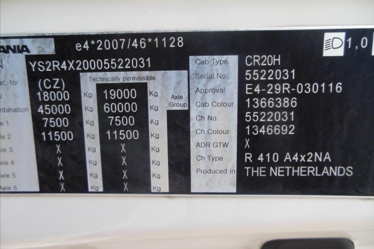 SCANIA R410,Standart,Retarder,Nezávislá klima