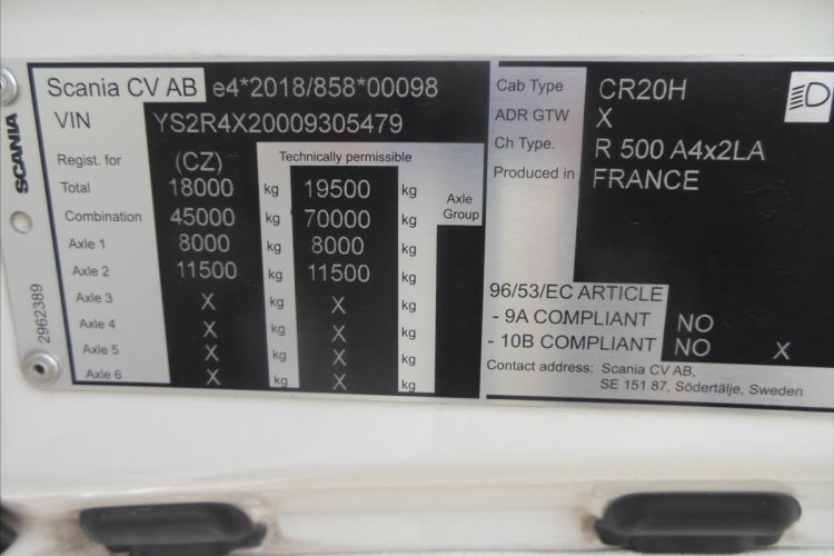 Scania R 500, SUPER, Retarder