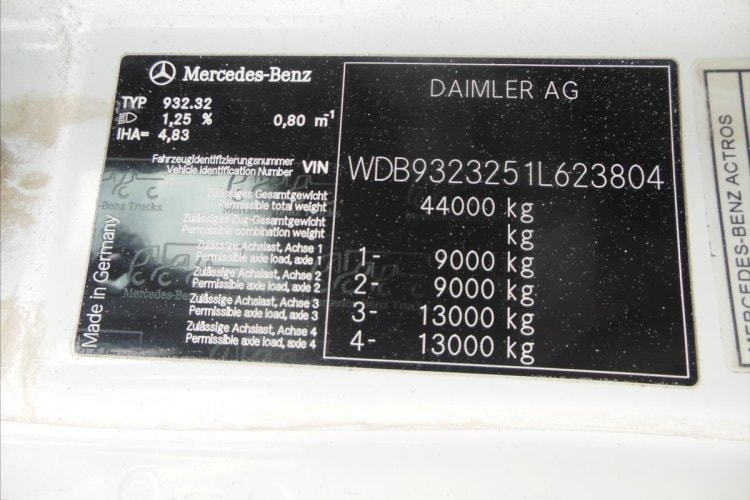 Mercedes-Benz Actros 4144, 8x6, 3 pedále, Meiller S3,