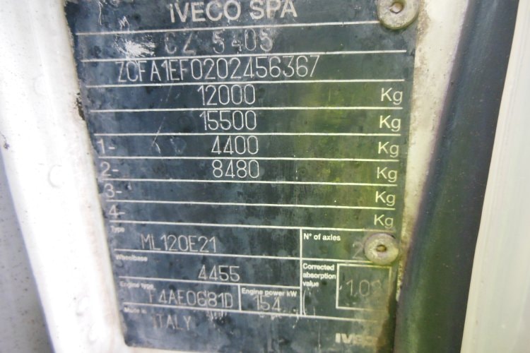 Iveco EuroCargo 120E21, hákový nosič kontejnerů