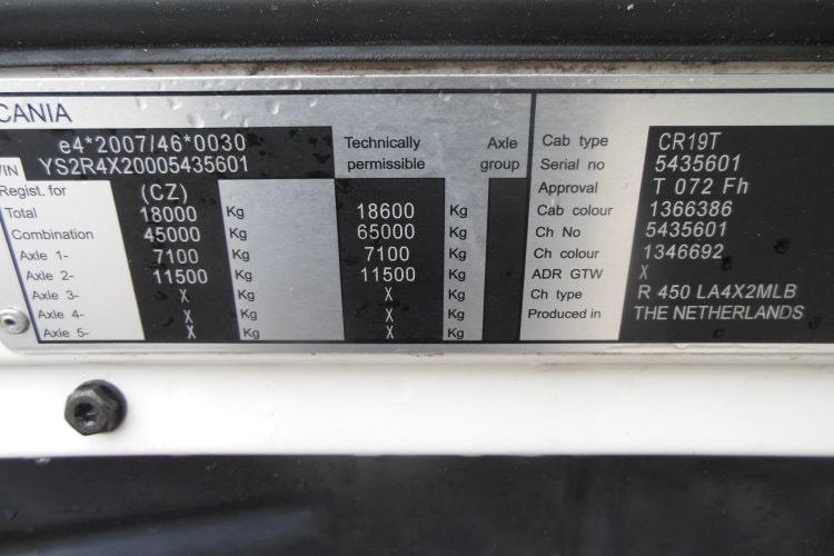 Scania R450, Retarder, Nezávislá klima, Hydraulika, Komplet vzduch!