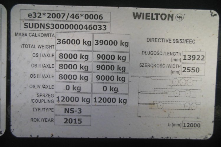 Wielton NS-3, SAF, Zvedací náprava