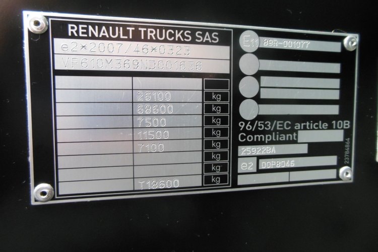 Renault T520, 6x2, Průjezdná velkoobjemová souprava 120m3, TOP STAV!!
