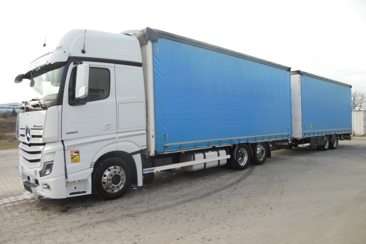 Mercedes Benz Actros 2553, 6x2, Průjezdná souprava 120m3, TOP STAV!!