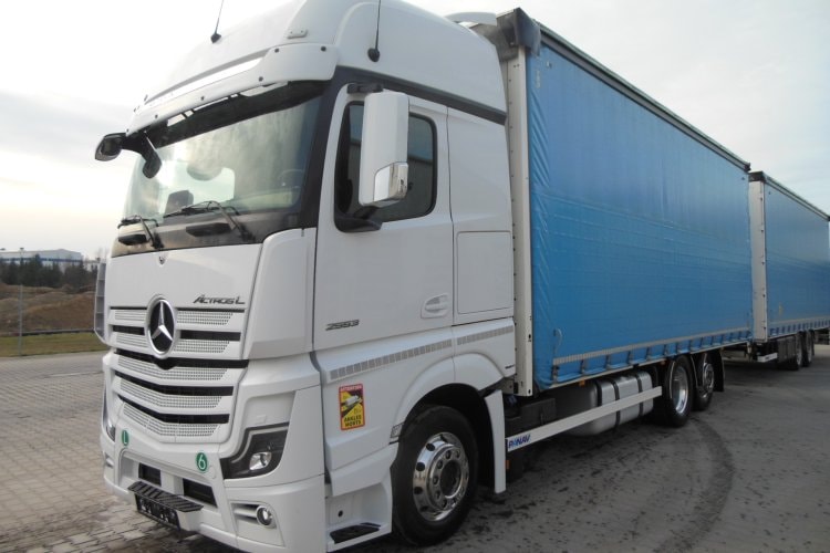 Mercedes Benz Actros 2553, 6x2, Průjezdná souprava 120m3, TOP STAV!!