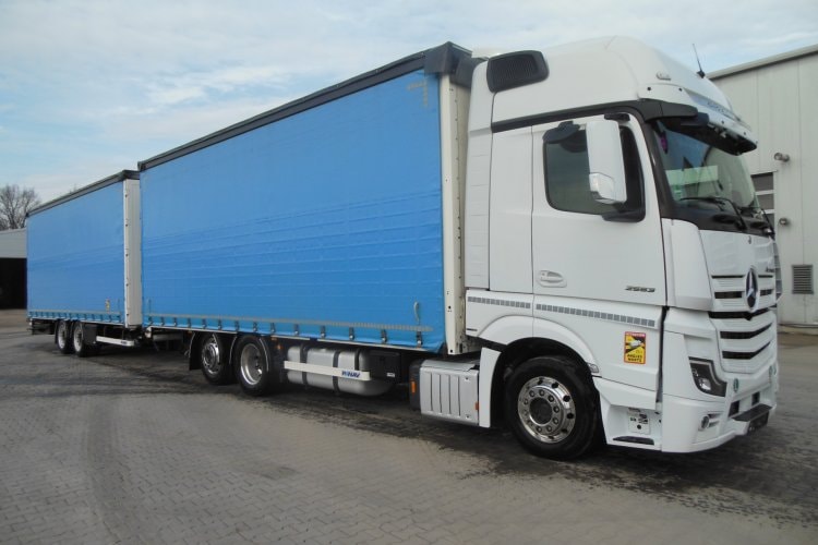 Mercedes Benz Actros 2553, 6x2, Průjezdná souprava 120m3, TOP STAV!!