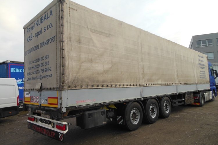 Schwarzmüller SPA 3/E, SAF, Bočnice, Shrnovačka, Zvedací náprava