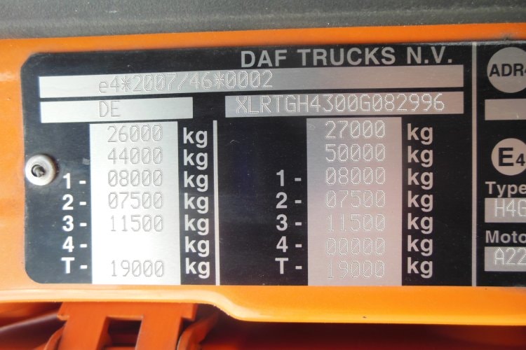 Daf XF 106.460 SSC, 6x2, Retarder, Lifting + Steering Axle