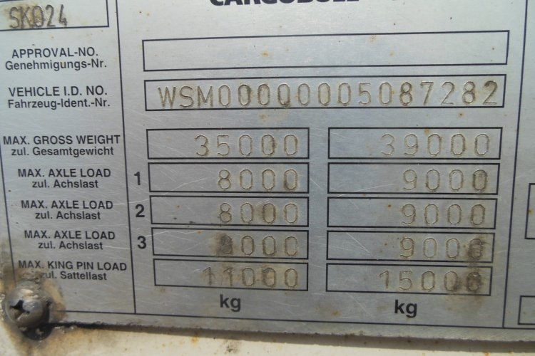 Schmitz SKO 24, Přička, Dvouvýparník, Carrier Maxima 1300 MT