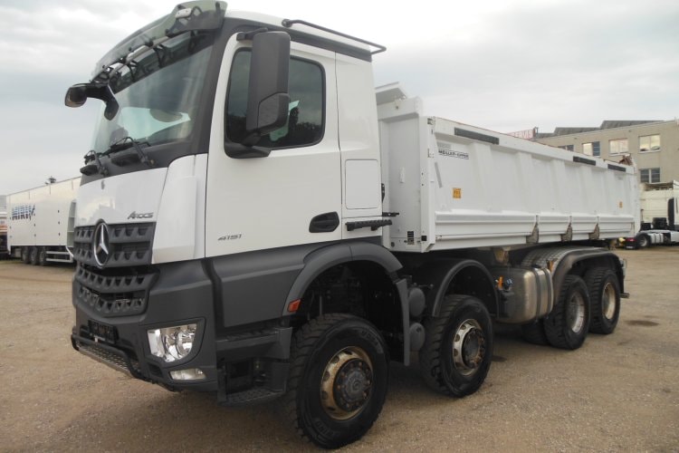 Mercedes Benz 4151 Arocs, 8x6, Meiller, Bordmatic, závěs