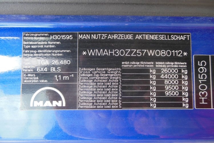 Man TGA 26.480 BLS, 6x4
