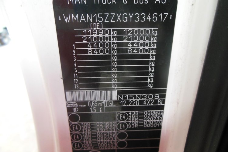 Man TGL 12.220 BL, Spací kabina, D-hollandia 1500 kg