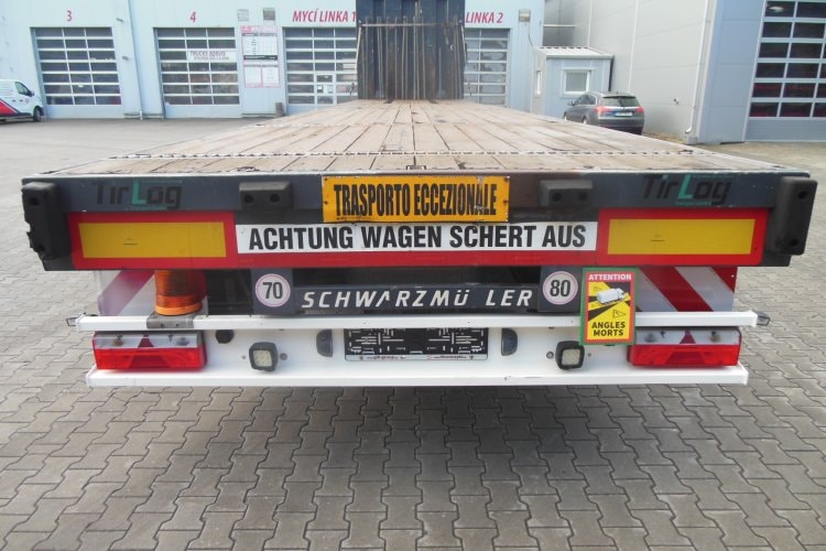 Schwarzmüller S1, Plato, Roztahovací o 4 m, Natáčecí náprava, Zvedací náprava