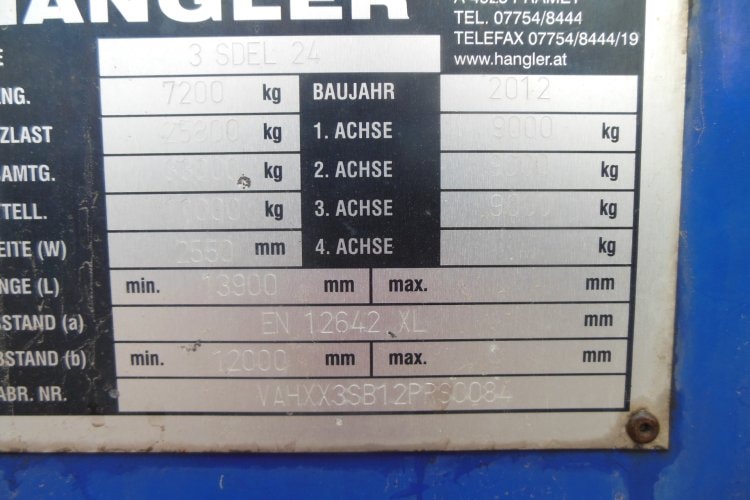 Hangler 3 SDEL 24, LowDeck, Coil Mulde 5 m,