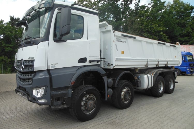 Mercedes Benz 4151 Arocs, 8x6, Meiller, Bordmatic, závěs