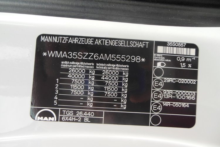 Man TGS 26.440, 6x4H, Manuál, Euro 5, Sklápěč S3