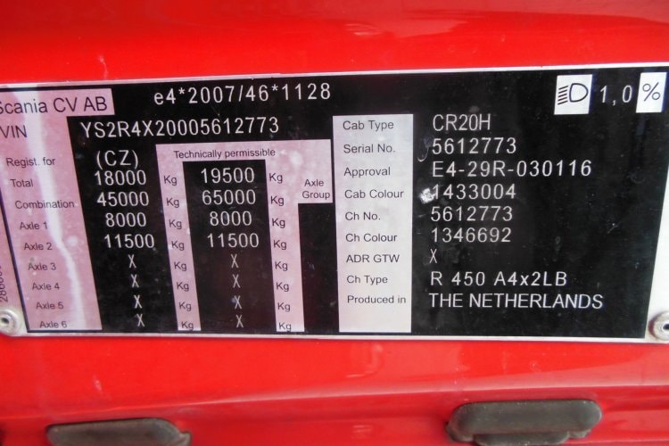 Scania R450, Retardér, Hydraulika, Alu disky, Komplet na vzduchu