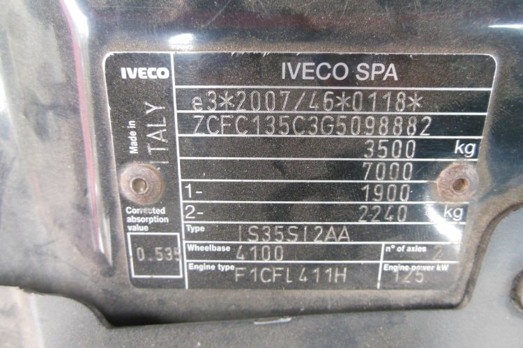Iveco Daily 35S17, Závěs, 10Palet