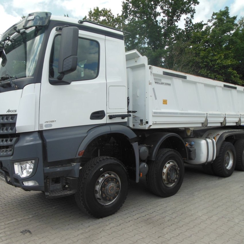 Mercedes Benz 4151 Arocs, 8x6, Meiller, Bordmatic, závěs