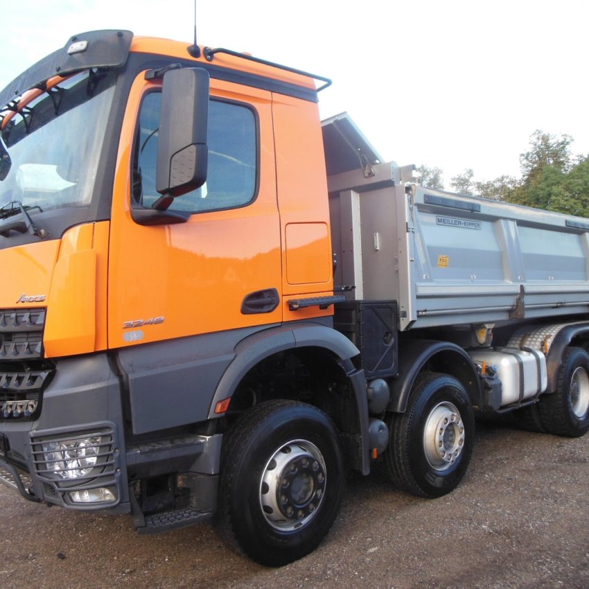 Mercedes Benz Arocs 3248, 8x4, Meiller, Bordmatic, Závěs